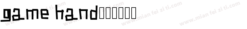 game hand字体转换